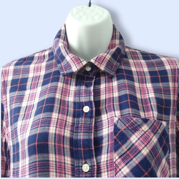 GAP Womens Plaid Button Down Long Sleeved Shirt Blue‎ & Pink Size SZ S - Picture 5 of 5
